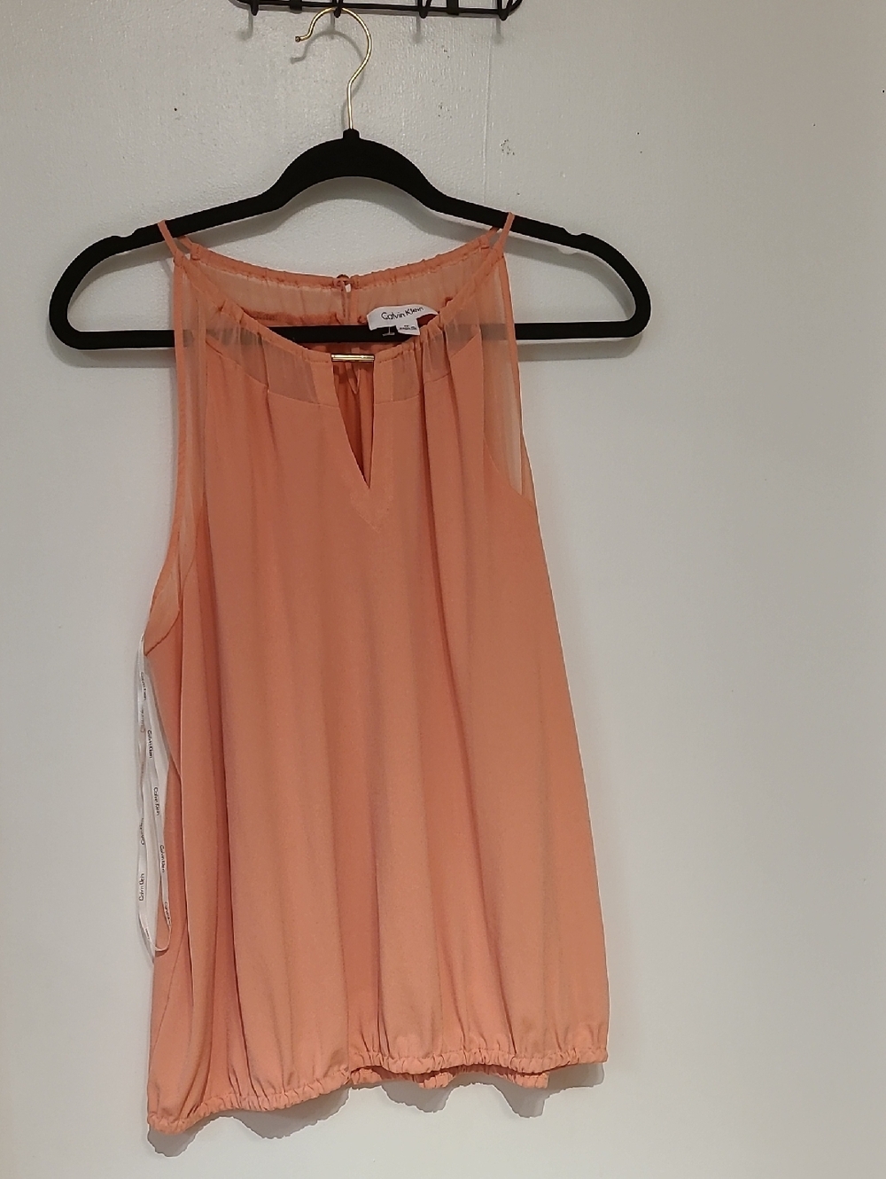 Calvin Klein Peach Chiffon Sleeveless Camisole